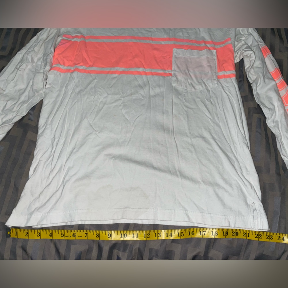 Pink Victoria’s Secret Long Sleeve Shirt Size Large Women’s White - Picture 3 of 10